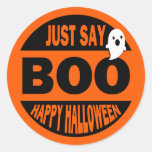 Apenas diga el abucheo - feliz Halloween Etiquetas