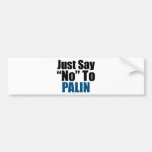 Apenas diga no a Palin Etiqueta De Parachoque