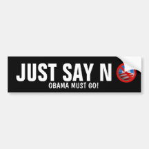 Apenas diga no NObama. Pegatina De Parachoque