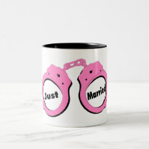 Apenas esposas casadas del rosa tazas de café