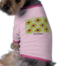 Apenas flores camisa de perro