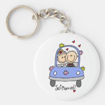 Apenas novia y camisetas y regalos casados del nov llaveros personalizados