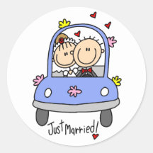 Apenas novia y camisetas y regalos casados del nov pegatina