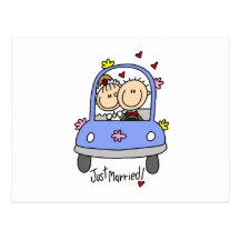 Apenas novia y camisetas y regalos casados del nov tarjeta postal