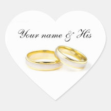 Apenas para usted dos anillos que casan al pegatin