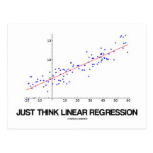 Apenas piense la regresión linear (las estadística tarjeta postal