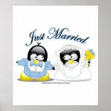 Apenas pingüinos casados impresiones