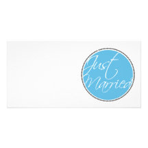 Apenas tarjetas casadas de la invitación tarjeta fotográfica personalizada