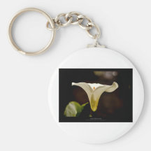 Apenas una flor - flor 018 del lirio blanco llavero