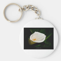 Apenas una flor - flor 020 del lirio blanco llavero