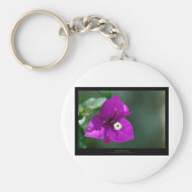 Apenas una flor - flor púrpura Bouganvillea 010 Llavero Personalizado