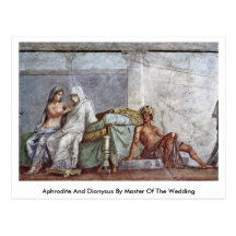 Aphrodite y Dionysus por el amo del boda Postales