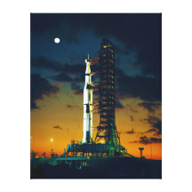 Apolo 4 Saturn V en el cojín un complejo 39 del la Impresiones En Lona