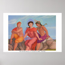 Apolo, Aphrodite y Dionysus Poster