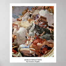 Apoteosis de la familia real de Juan Tiepolo Poster