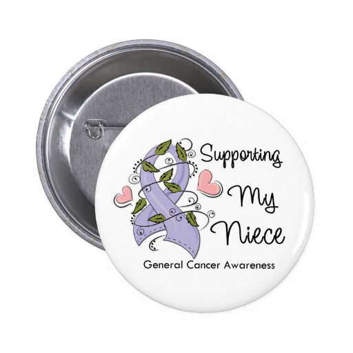 Apoyando a mi sobrina - conciencia del cáncer pins