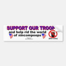 Apoye a nuestras tropas Bumpersticker Etiqueta De Parachoque