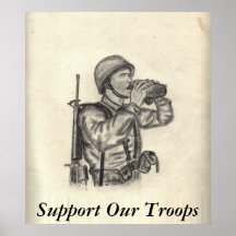 Apoye a nuestras tropas posters