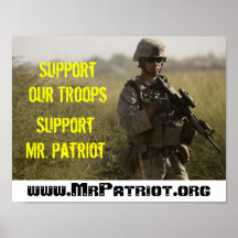 Apoye a nuestras tropas - Sr. Patriot Poster de la