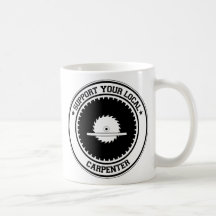 Apoye a su carpintero local tazas de café