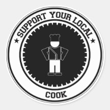 Apoye a su cocinero local etiqueta