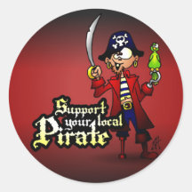 Apoye a su pirata local pegatina