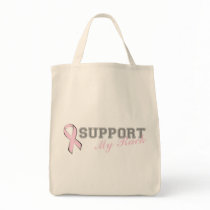 Apoye mi bolso de la cinta del rosa del estante bolsas