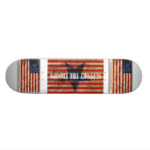apoye nuestro monopatín de la bandera americana de