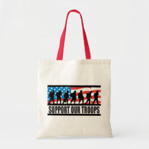 Apoye nuestro tote de las tropas bolsa lienzo