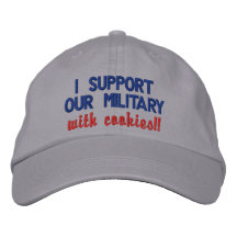 ¡Apoyo a nuestros militares con las galletas!! Gorra De Beisbol Bordada