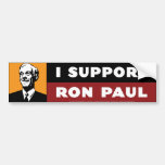 Apoyo a Ron Paul - naranja Pegatina De Parachoque