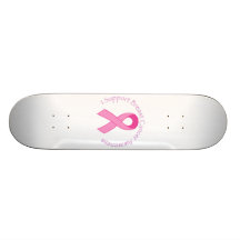 Apoyo conciencia del cáncer de pecho tablas de patinar