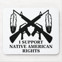Apoyo las derechas del nativo americano alfombrilla de raton