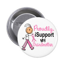 Apoyo mi camiseta del cáncer de pecho de la abuela pin