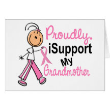 Apoyo mi camiseta del cáncer de pecho de la abuela felicitación