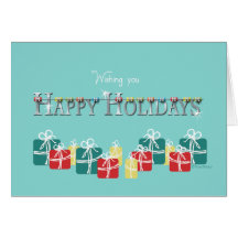Apoyos y presente del día de fiesta del navidad de felicitación