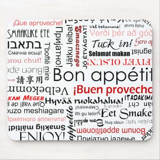 Appetit del Bon en tipografía de muchos otros idio Tapetes De Ratones