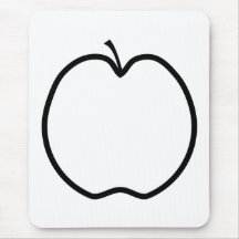 Apple blanco y negro alfombrillas de raton