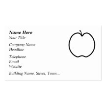 Apple blanco y negro tarjeta de visita