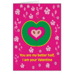 Apple con el corazón del amor carda tarjetas