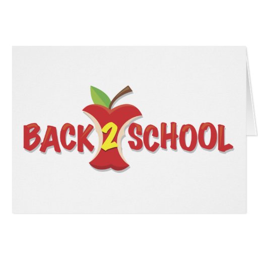 Apple de nuevo a bandera de escuela felicitación