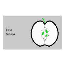 Apple diseña en el verde, blanco y negro. tarjeta de visita