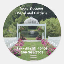 Apple florece capilla y los jardines pegatinas  
