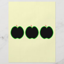 Apple negro, rojo y verde diseña tarjetas publicitarias
