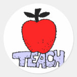 Apple para el profesor etiqueta