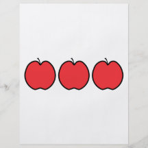 Apple rojo con un esquema negro flyer personalizado