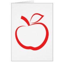 Apple rojo felicitacion 