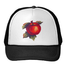 Apple rojo gorros bordados