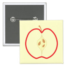 Apple rojo medio pin