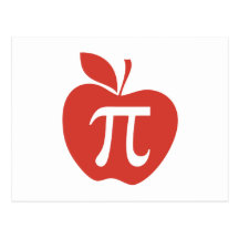 Apple rojo pi tarjetas postales